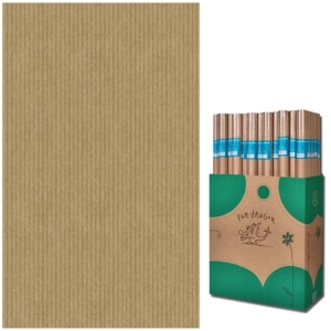 Papier pakowy PAN DRAGON 70cm x 3m natron prążkowany kraft - brązowy