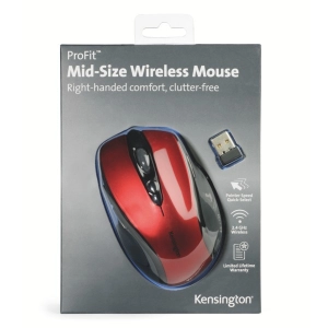 Mysz KENSINGTON bezprzewodowa Pro Fit czerwona K72422WW-581014