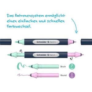Zestaw markerów podwójnych SCHNEIDER Paint-It 040 Twinmarker, 72 szt., mix kolorów-276620