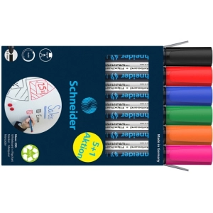Marker SCHNEIDER do tablic Maxx 290, okrągły, 2-3mm, 6 szt. w etui, mix kolorów-276774