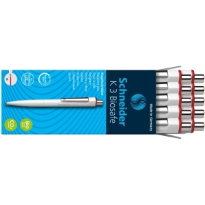 Długopis SCHNEIDER K3, Biosafe, M, czerwony-276776
