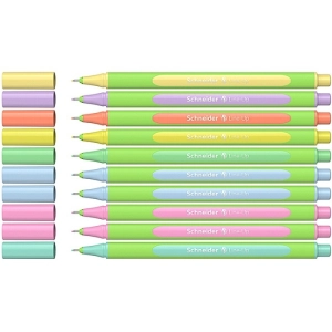 Cienkopis SCHNEIDER LINE-UP PASTEL, 0,4mm, 10 szt, pudełko z zawieszką - mix kolorów-276997