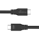 Kabel MEDIARANGE USB-C, 100W max, USB 3.2, 3m, czarny