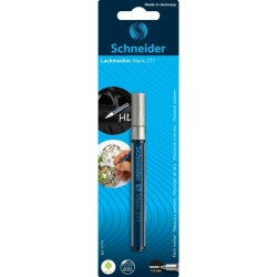 Marker SCHNEIDER olejowy Maxx 271, okrągły, 1-2mm, blister, srebrny