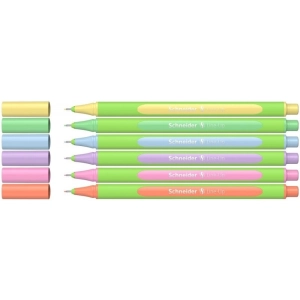 Cienkopis SCHNEIDER LINE-UP PASTEL, 0,4mm, 6 szt, pudełko z zawieszką, mix kolorów-277002
