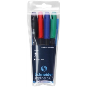 Cienkopis SCHNEIDER Topliner 967 04 mm 4 szt. miks kolorów-618584