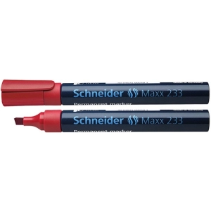 Marker SCHNEIDER permane. 233 ścięty - czerwony