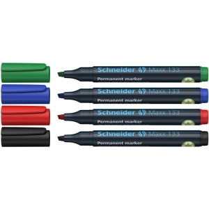 Zestaw markerów SCHNEIDER Maxx uniwe. 133 1-4mm 4 szt. miks kolorów-278013