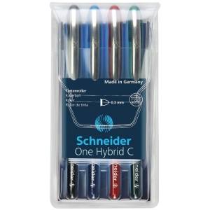 Długopis żelowy SCHNEIDER ONE Hybrid C 03 mm w etui 4 szt. miks kolorów-278073