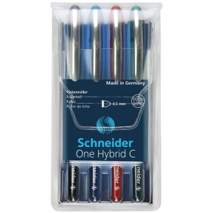 Długopis żelowy SCHNEIDER ONE Hybrid C 05 mm w etui 4 szt. miks kolorów-278075