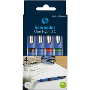 Pióro kulkowe Schneider ONE Hybrid C 05 mm w etui 4 szt. miks kolorów-623570
