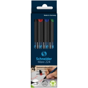 Zestaw foliopisów permanentnych SCHNEIDER Maxx 224 M 10mm 4 szt. miks kolorów-618880