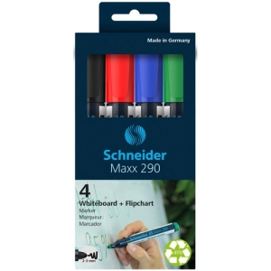 Zestaw markerów do tablic SCHNEIDER Maxx 290 2-3mm 4 szt. miks kolorów-619072