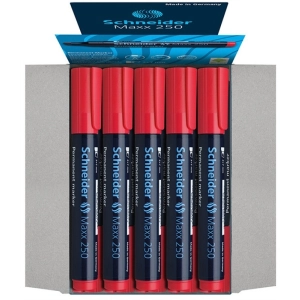 Marker SCHNEIDER permane. 250 Maxx ścięty 2-7mm - czerwony-278628