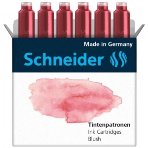 Naboje do piór SCHNEIDER 6 szt. blush / ciemnoróżowy