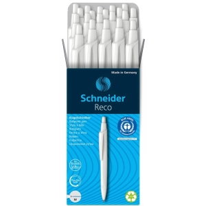 Długopis SCHNEIDER Reco biały M niebieski-278946