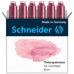 Naboje do piór SCHNEIDER 6 szt. rose / pudrowy róż