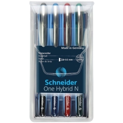 Pióro kulkowe Schneider ONE Hybrid N 05 mm w etui 4 szt. miks kolorów-623642