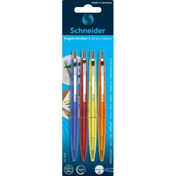 Długopis SCHNEIDER K20 ICY, M, 4 szt. blister, mix kolorów