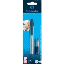Długopis żelowy SCHNEIDER Base Ball + 2 cartridge 852, blister, mix kolorów
