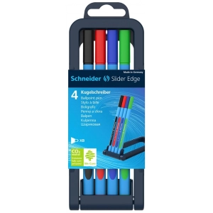 Zestaw długopisów SCHNEIDER Slider Edge, XB, 4 szt., pudełko z zawieszką, mix kolorów-279055