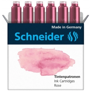 Naboje do piór SCHNEIDER 6 szt. rose / pudrowy róż