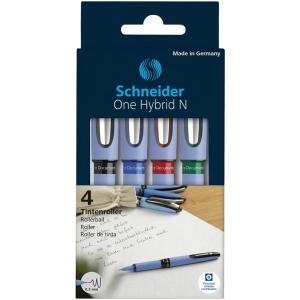 Długopis żelowy SCHNEIDER ONE Hybrid N 05 mm w etui 4 szt. miks kolorów-279309