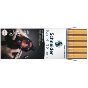 Marker SCHNEIDER metaliczny Paint-It 010, 0,8 mm, złoty metalik-279588