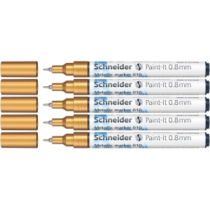Marker SCHNEIDER metaliczny Paint-It 010, 0,8 mm, złoty metalik-279589