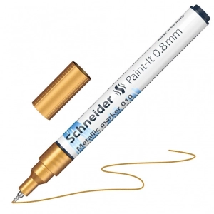 Marker SCHNEIDER metaliczny Paint-It 010, 0,8 mm, złoty metalik