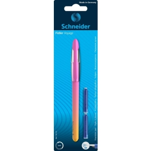 Pióro wieczne SCHNEIDER Voyage M + 2 naboje, blister, mix kolorów-279869