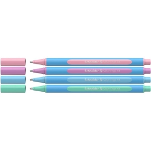 Długopis SCHNEIDER Slider Edge, XB, 4szt. blister, mix kolorów pastel-279888