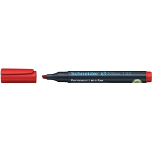 Marker SCHNEIDER permanentny Maxx 133, ścięty, 1-4mm, blister, czerwony-279940