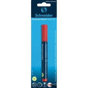 Marker SCHNEIDER permanentny Maxx 133, ścięty, 1-4mm, blister, czerwony