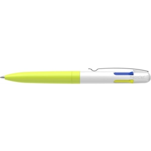 Długopis SCHNEIDER TAKE 4 Neon, M, 4 kolory wkładu, żółto-biały-279958
