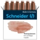 Naboje do piór SCHNEIDER 6 szt. cognac / ciemnobrązowy