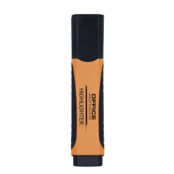 Zakreślacz OFFICE PRODUCTS 17055619- z gumowym uchwytem 2-5mm -  pomarańczowy