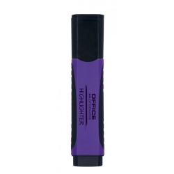 Zakreślacz OFFICE PRODUCTS 17055619- z gumowym uchwytem 2-5mm -  fioletowy