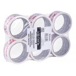 Taśma pakowa OFFICE PRODUCTS ostrożnie nie rzucać 48mm x 50y 36mic 1szt. biała