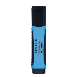 Zakreślacz OFFICE PRODUCTS 17055619- z gumowym uchwytem 2-5mm -  niebieski