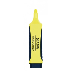 Zakreślacz OFFICE PRODUCTS 17055619- z gumowym uchwytem 2-5mm -  żółty-280774