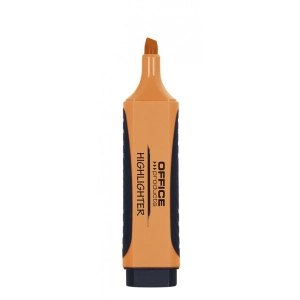 Zakreślacz OFFICE PRODUCTS 17055619- z gumowym uchwytem 2-5mm -  pomarańczowy-280831