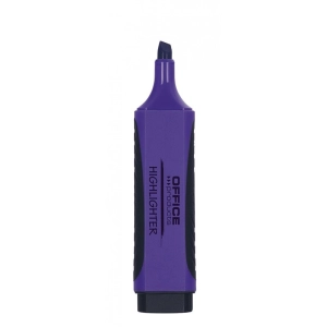 Zakreślacz OFFICE PRODUCTS 17055619- z gumowym uchwytem 2-5mm -  fioletowy-280834