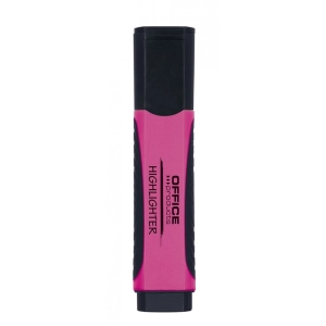 Zakreślacz OFFICE PRODUCTS 17055619- z gumowym uchwytem 2-5mm -  różowy