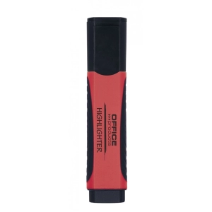 Zakreślacz OFFICE PRODUCTS 17055619- z gumowym uchwytem 2-5mm -  czerwony