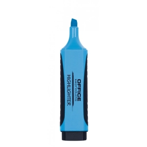 Zakreślacz OFFICE PRODUCTS 17055619- z gumowym uchwytem 2-5mm -  niebieski-280850