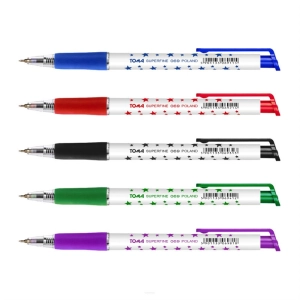 Długopis TOMA w gwiazdki TO-069 automat 0,5mm - zielony-280928
