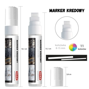 Marker TOMA kredowy TO-290 końcówka 15x8mm - pomarańczowy-280975