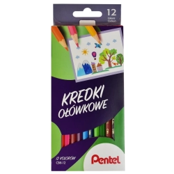Kredki PENTEL ołówkowe 12 kolorów -18636