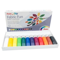 Farby do tkanin PENTEL 12 kolorów FFPC1